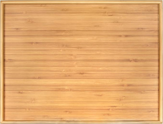 BambooMN Organic Bamboo Serving Tray, Vanity, Appetizers, Snacks, Desserts, Charcuterie Boards, 17"x13"x0.75" - 1 Tray by BambooMN