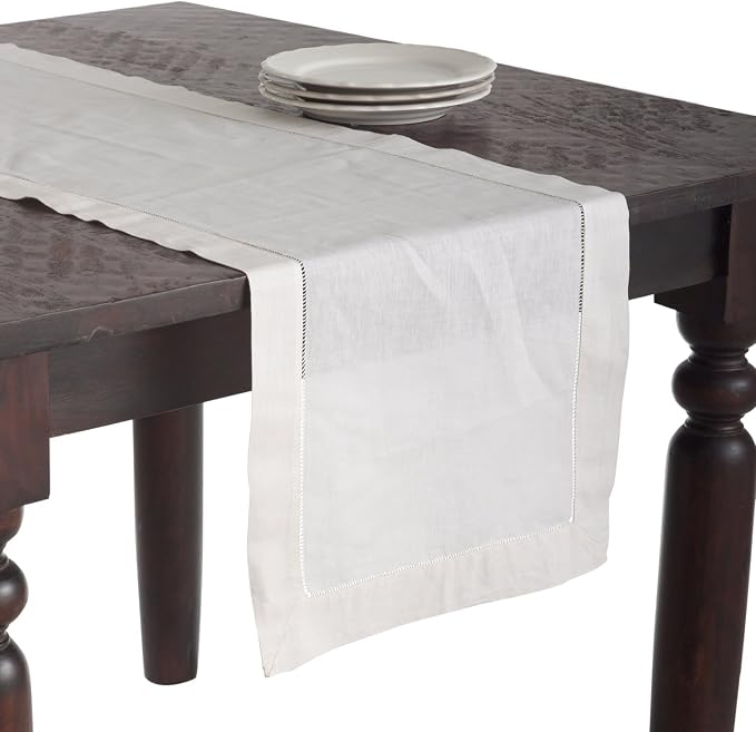 Hemstitched Table Runner by SaroLifestyle