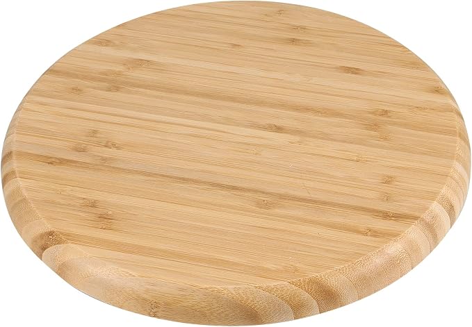 JOIKIT 3 Pack 12 Inch Bamboo Round Platter, Fine Polished Round Wood Plates Bamboo Serving Tray for Holding Fruit, Bread, Cheese, Nut, Coffee, Tea, Plant Saucer - Image 7