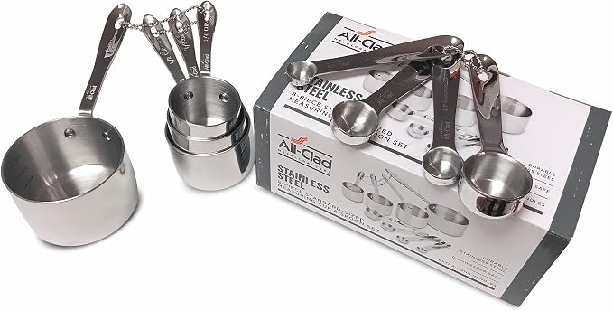 All-Clad Stainless-Steel 8 pc. Standard-Size Measuring Cup & Spoon Combo Set - Image 6