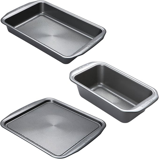Circulon Momentum Carbon Steel Non-Stick Bakeware Set of 3-Grey by Circulon