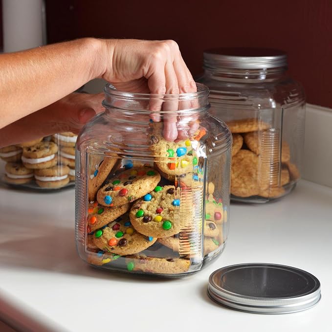 Anchor Hocking 3-Piece Glass Cracker Jar Canister Set - Image 2