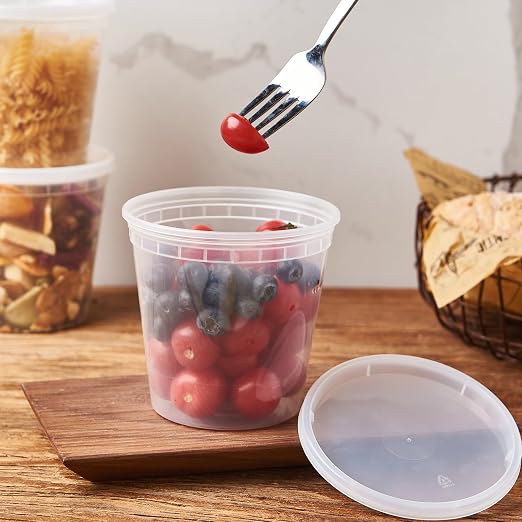 CIAO! 24OZ PP Injection Molded Soup-Deli Container with LLDPE Lid, Microwavable and BPA Free (240/240 combo pack) - Image 8