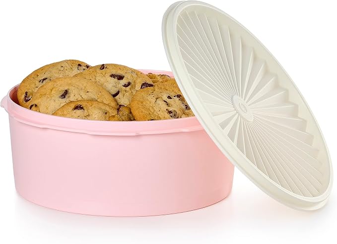 Tupperware Heritage Collection 7.6 Cup Cookie Canister, Vintage Light Pink Color, Dishwasher Safe and BPA Free Container (1.8 L) - Image 7