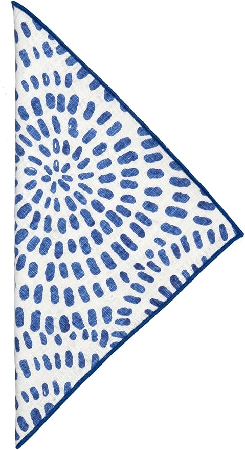 Cloth Napkins, Blue and White Fabric, 100% Cotton, Linen Napkin for Table Setting, Tablescapes, Use with Tablecloth or Placemats, 18" Dinner, Set of 4 - Image 2