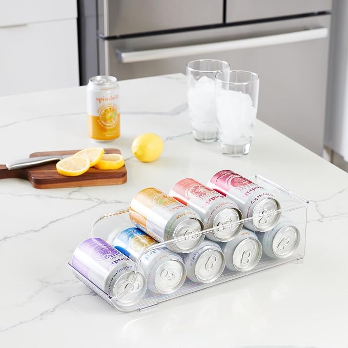 iDesign Soda Can Dispenser | For Refrigerator or Pantry, Clear, Made in USA - Image 6