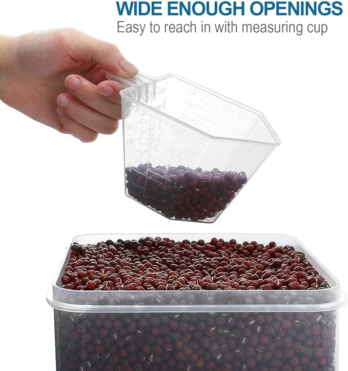 VERONES Large Tall Airtight Food Storage Containers, 10 PACK Containers Set | Plastic Airtight Kitchen & Pantry Organization, Ideal for Flour & Sugar Plastic Canisters with Labels - Image 5