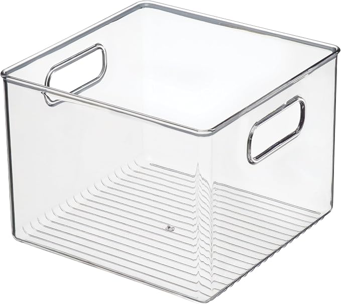 iDesign Pantry Storage Bin with Handles | Clear, For Kitchen Cabinets or Fridge, Made in USA - Image 9