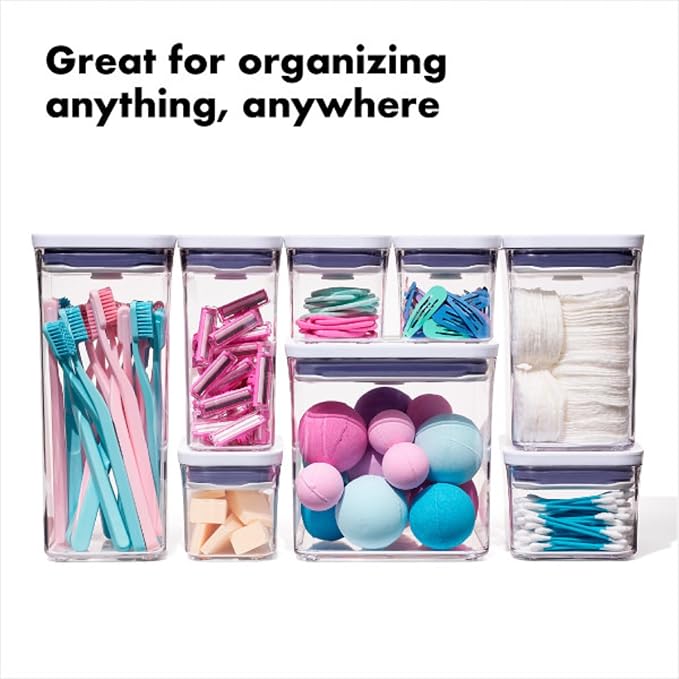 OXO Good Grips POP Airtight Food Storage Containers for Pantry, 6-Piece Set | Stackable Pantry Organization Containers, Airtight Lids, Includes ½ Cup Scoops, Flour, Sugar, Cereal, Pasta Storage - Image 7