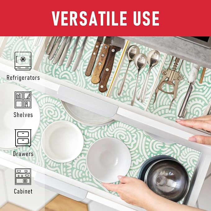 Cooyes 17.7" × 24" Fridge Liners for Refrigerator, Drawer & Shelf Liners for Kitchen Cabinets Non-Adhesive, Breathable Cloth Material, Non-Slip, BPAfree, Machine Washable, Keep Produce Fresh Longer - Image 6