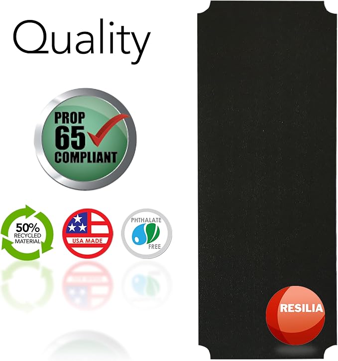 RESILIA Shelf Liner Set for Wire Shelving Rack – 4 Pack, 24 Inch Long x 48 Inch Wide, Black Plastic Vinyl Covers for Kitchen, Pantry, & Garage Racks, Made in The USA - Image 9