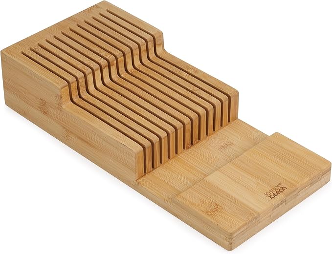 Joseph Joseph DrawerStore Knife Organizer, holds up to 12+ knives, Kitchen Organization & Drawer Storage, Bamboo - Image 2