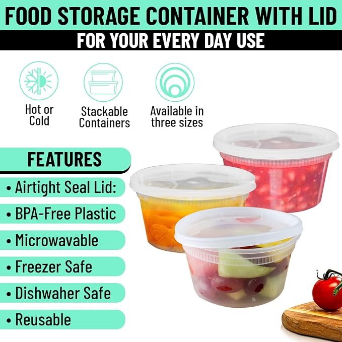 Pactiv/Newspring YL2512 Delitainers [240] 24 oz Deli Containers With Airtight Lids, Food Storage/Soup Containers… - Image 4