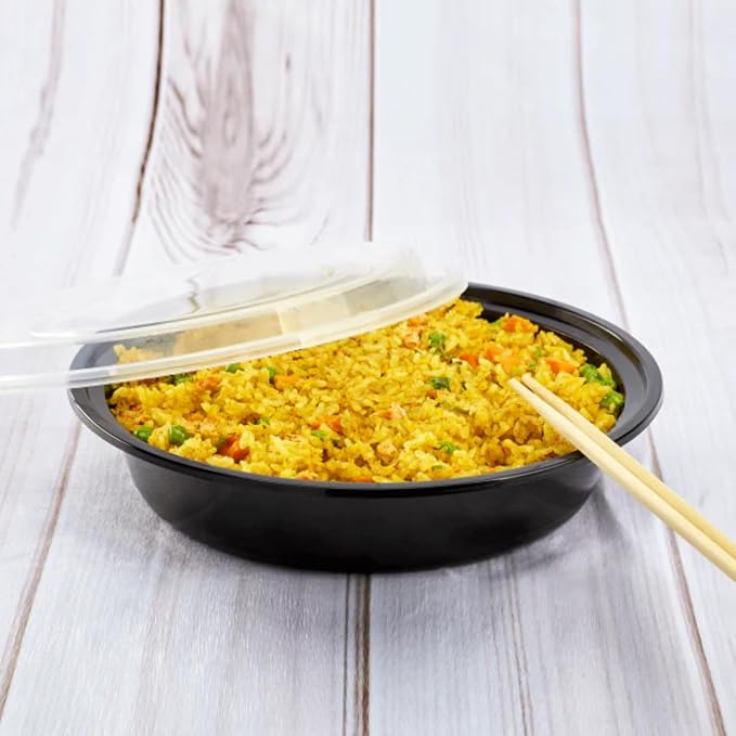Karat Meal Prep Containers [48 oz - 150 ct] Reusable & Disposable Take Out Bowls with Lids - Microwave & Dishwasher Safe Bento Boxes - Image 7