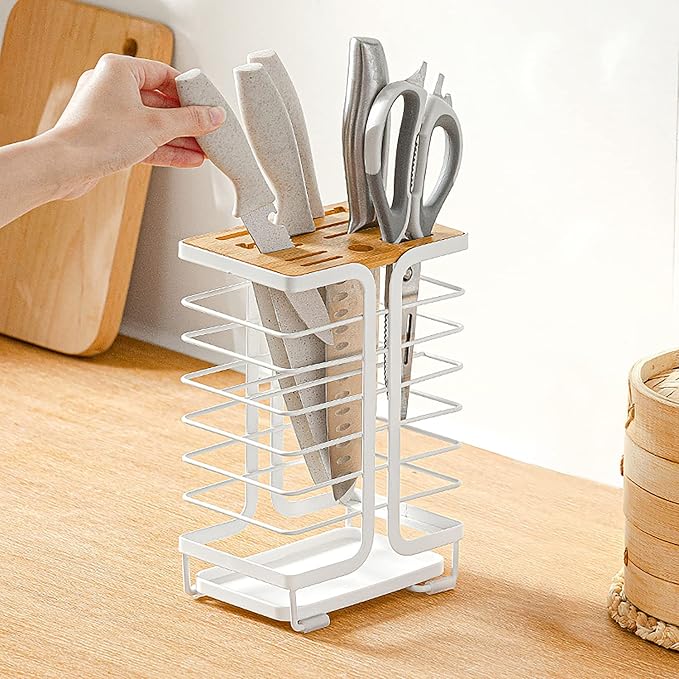 Astro 711-44 Knife Stand, White, Approx. W 6.0 x D 4.2 x H 9.3 inches (15.3 x 10.6 x 23.5 cm), Knife Stand, Knife Rack, Knife Stand - Image 4