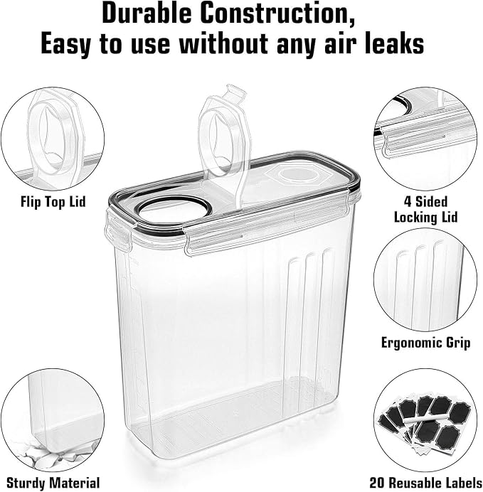 Wildone 8pcs Airtight Storage Containers and 6pcs Cereal Storage Containers - Image 6