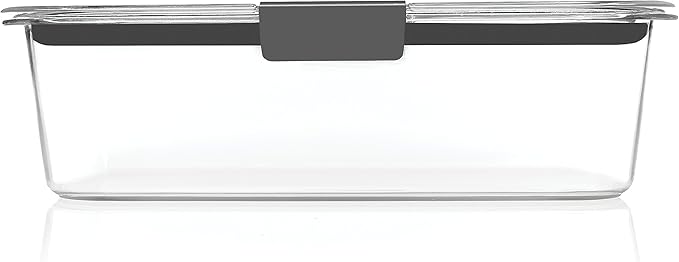 Rubbermaid Brilliance Large Food Storage Container, 9.6 Cup, BPA-Free, Leak-Proof, Clear - Image 4