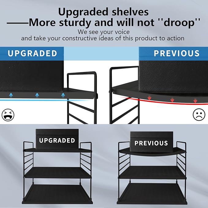 Upgraded Cabinet Organizers and Storage -Divided Compartment Holder for Plastic Bag, Wrap, Foil, Snack and Box for Kitchen and Pantry Organization and Storage, Kitchen Organization(Black) - Image 7