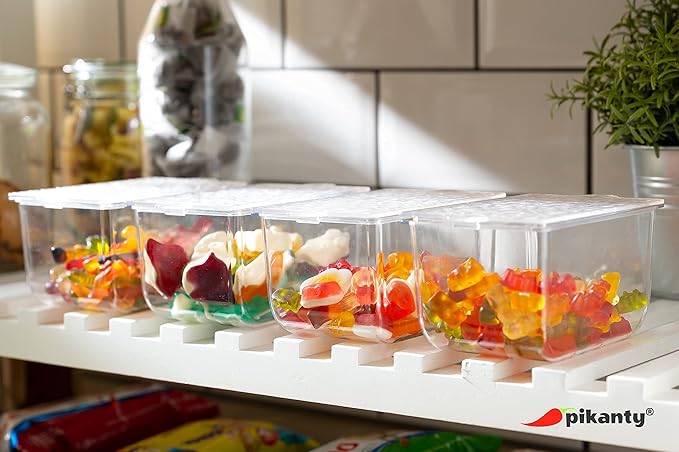 Pikanty Condiment Server Tray with 4 Removable Containers and Lids - Taco Bar, Pizza Bar, Burger Bar, Salad Toppings Organizer with Carry Handles, Dishwasher Safe, Made in USA - Image 6