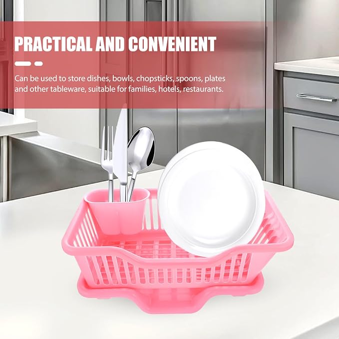 Kichvoe 1set Kitchen Dish Draining Rack Multi-Purpose Household Drying Basket for Dishes Bowls and Utensils for Home and Restaurant Use Space-Saving Design Easy Drainage System - Image 8