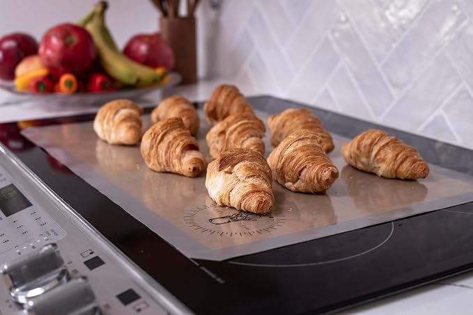 Silicone Baking Mats - 3/4 Size Cookie Sheets for Baking, Pack of 3, Gray | Oven Safe, Non-Stick Silicone Baking Sheet Liner, Perfect For Baking Macarons Cookies, Pastries & Cakes, 13.5 x 19.5 inches - Image 2