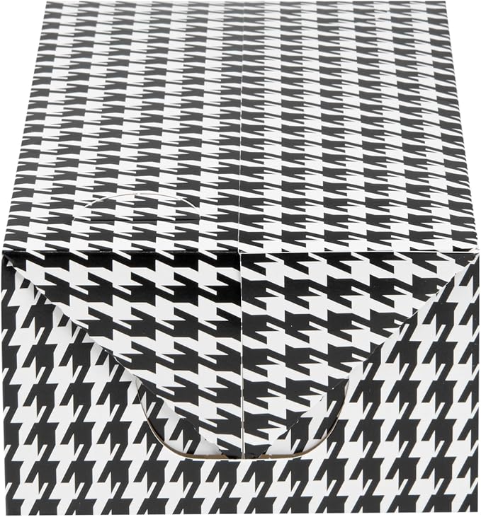 Restaurantware Takeout Container 400 Count 47 Ounces Paper Disposable Meal Box Food Carryout Box Greaseproof Black Houndstooth Design 7.01 x 4.49 x 2.76 Inches Secure Transport Black - Image 9