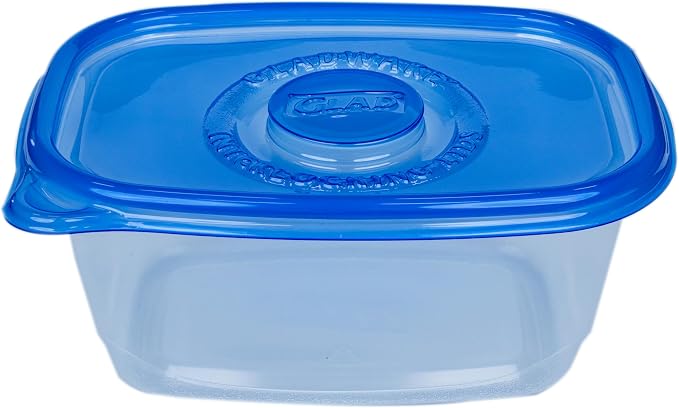 Glad GladWare Deep Dish Food Storage Containers, 64 Oz, 3 Count | Lock-tight seal for soups, salads, and meal prep in a large rectangle format; microwave and dishwasher safe - Image 4