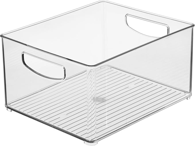 iDesign Stackable Storage Bin with Handles, Set of 4, Clear | Organize Pantry, Fridge, or Freezer, Made in USA - Image 10