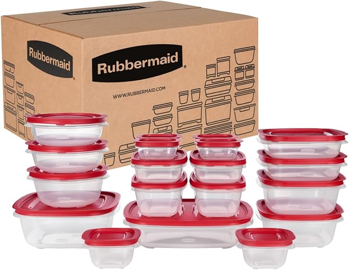 Rubbermaid EasyStore Containers, 38-Piece Set, Food Storage Containers, Food Storage Containers with Lids by Unknown