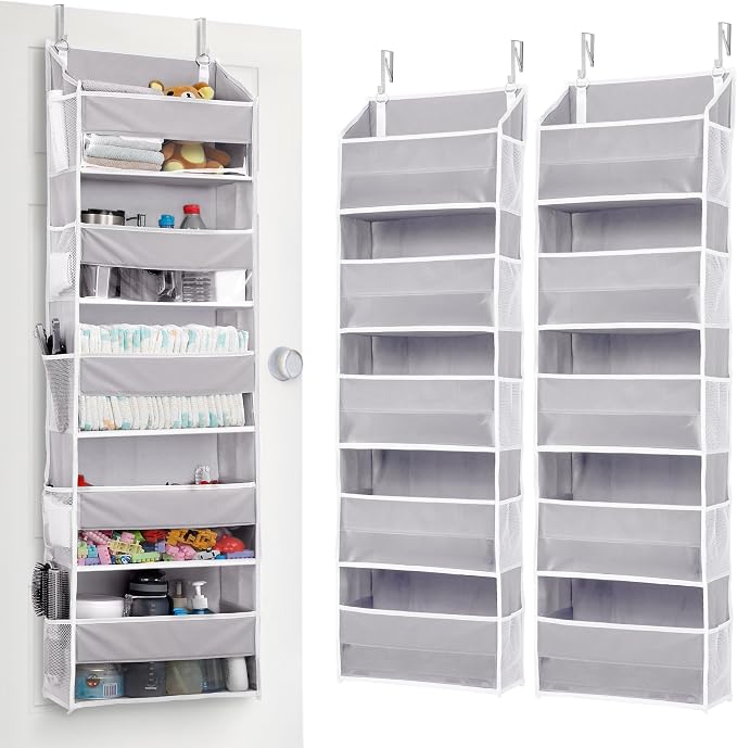 ULG 2 Pack 5-tier Over the Door Organizer Light Gray - Image 7