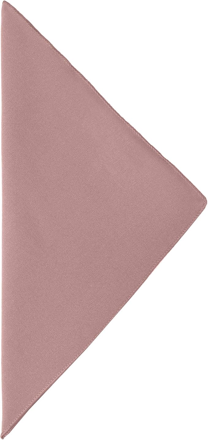 17x17-Inch Cotton-Feel Cloth Napkins, Dusty Rose Set of 24 | Bulk Case of 2 Dozen, Square, 100% Spun Polyester Fabric, MJS-Spun Construction, Cotton-Like Hand, Machine Washable, Seamless - Image 2