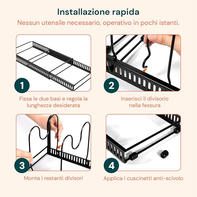 Avilia Extendable Stainless Steel Kitchen Sink Organizer with Stand, Ideal for Lids, Pans and Kitchen Organization Space Saving - Image 8
