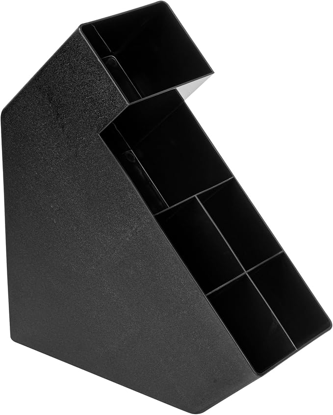 Restaurantware Restpresso Coffee Bar Organizer, 1 Count Durable 6 Compartments, Compact Size, Black Plastic Tabletop Coffee Supplies Organizer For Homes, Office Spaces, Breakrooms, and Lounges - Image 2