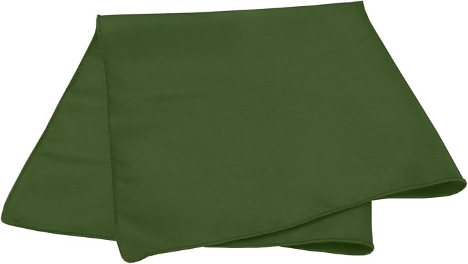 17x17-Inch Square Polyester Cloth Napkins, Moss, Set of 24 | Bulk Case of 2 Dozen, Seamless, Serged Edges, Machine Washable, Wrinkle-Resistant, Flame-Resistant, Stain-Resistant, Green - Image 2