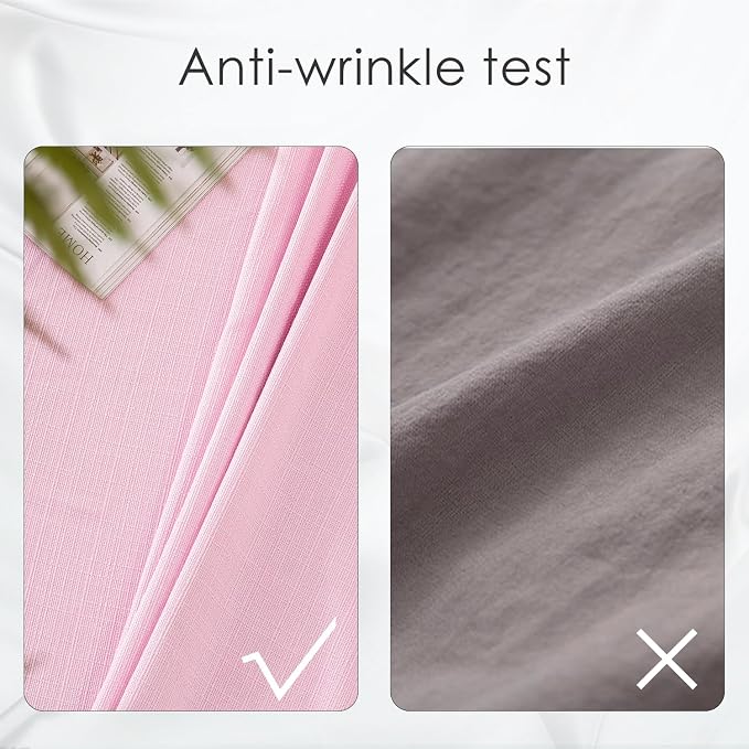 BALCONY & FALCON Rectangle Table Cloth Waterproof Light Pink 118"x57" | Rectangular Washable Wrinkle Resistant Table Cloth Linen Fabric Tablecloths for Dining Party Kitchen Wedding and Outdoor Use - Image 4
