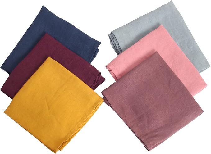 Linen World Linen Kitchen Towels 14 x 28 Inch – Decorative Tea/Kitchen Towels Set of 6 – Stone Washed European Flax Hand Towels - Image 8