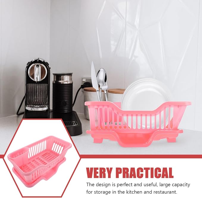 Kichvoe 1set Kitchen Dish Draining Rack Multi-Purpose Household Drying Basket for Dishes Bowls and Utensils for Home and Restaurant Use Space-Saving Design Easy Drainage System - Image 7