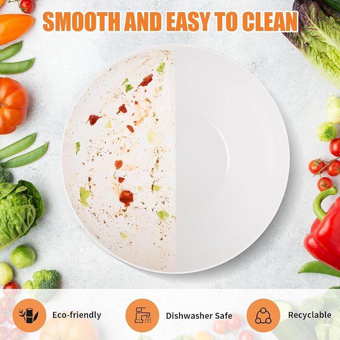 LOVYANXUE Salad Bowl with Lid, 12" Extra Large Bamboo Fiber Salad Bowl with Servers Set for Kitchen, Nature Bamboo Mixing and Serving Bowl with Lid, Spoon and Fork for Fruits,Salads and Vegetables - Image 5