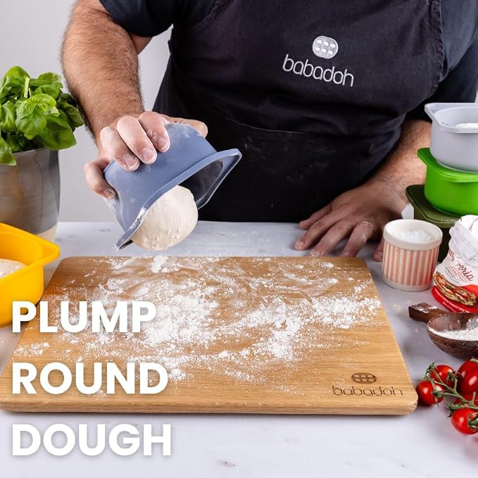 Babadoh Pizza Dough Proofing Silicone Containers with Lids | Pizza Making Accessories | The Perfect Pizza | Set of 6 | Multi Green (2 Dough, 2 Olive, 2 Sage) | Original Size (make 12" Pizzas) - Image 7