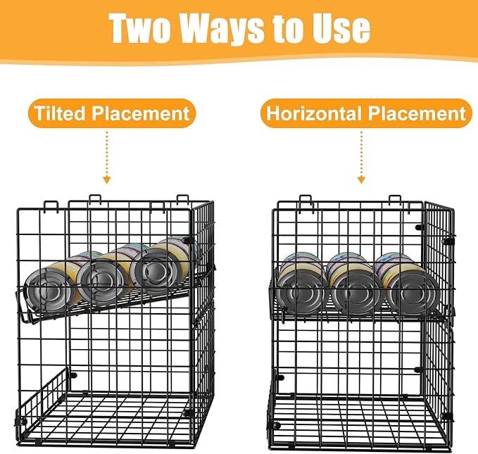 JKsmart 8-Tier XXL Stackable Wire Basket, Pantry Organizers and Storage | Stackable Storage Bins with Dividers & Handles for Pantry Kitchen & Snacks Fruits Veggies & Can Organizer - Image 5