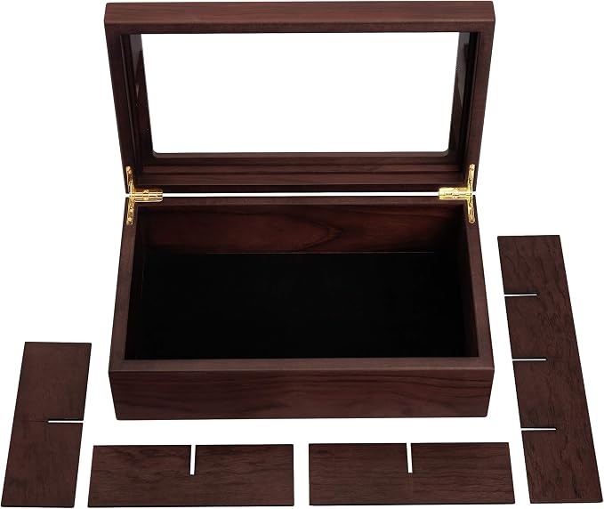 Tea Box - Luxury Wooden Tea Bag Organizer from The Apace Premier Collection - 8 Compartment Tea Storage Chest Container - Elegantly Handmade w/Scratch Resistant Window - Image 7