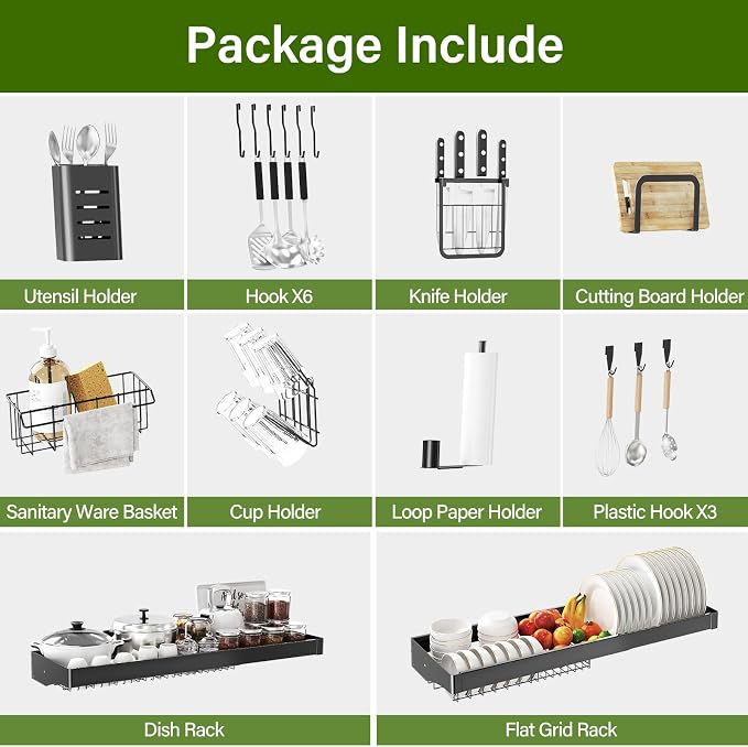 Over Sink Dish Drying Rack, 3-Tier Full Stainless Steel Drainer Dish Rack Adjustable 20.9''-37.4'', Expandable Multifunctional Kitchen Organizer - Image 4
