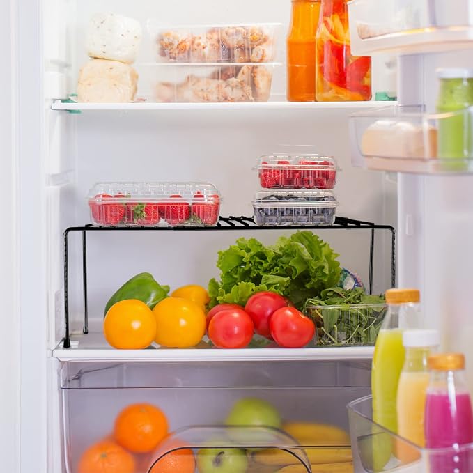 Tomorotec Expandable Cabinet Shelf Organizer, Metal Kitchen Pantry, Black | Extendable from 12.3 to 22.5 in with Heavy Duty Steel Frame and Anti Slip Feet for Bathroom or Closet - Image 5