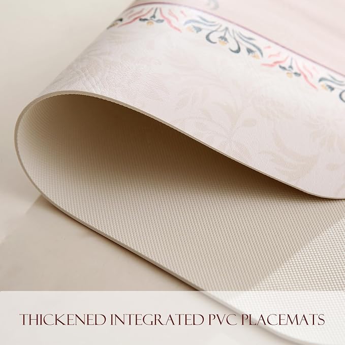 Vinyl Waterproof Placemats Set of 6 Rectangular,12"*17"-Aurora B | Wipeable Beautiful Print Place Mats,Stain Resistant,Heat Resistant,Everyday Meals,Kitchen,Dinning,Holiday,Decor - Image 8