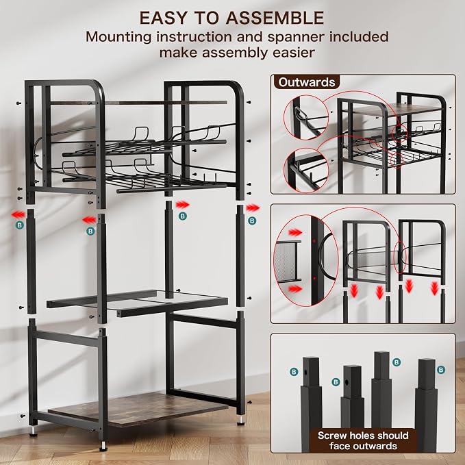 Soda Can Organizer for Pantry,5-Tier Drink Storage Shelf,Black | Kitchen Soda Can Organizer and Storage, Multifunctional Snack Organizer Rack, Standing Can Rack for Pantry/Kitchen - Image 6