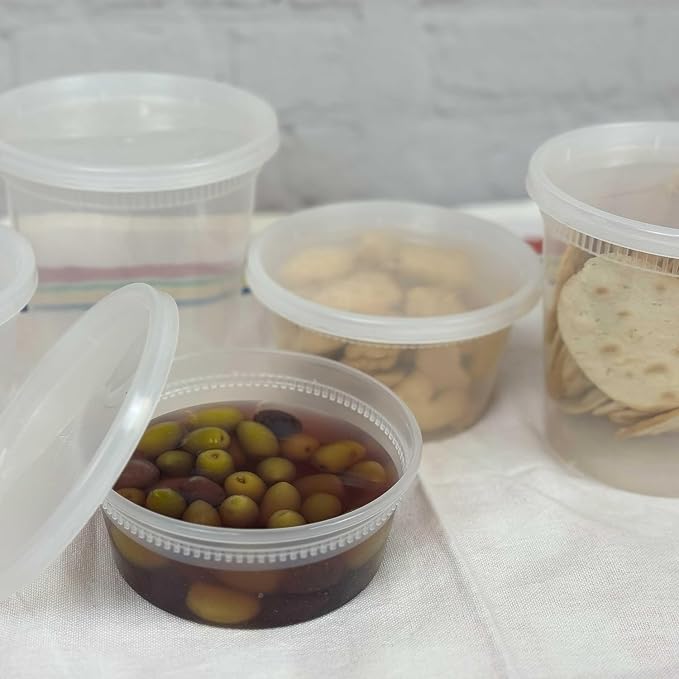 [240 sets 24oz Deli Containers with Lids, Recyclable Polypropylene, Microwavable, Heat Resistant (24, Ounces) - Image 2