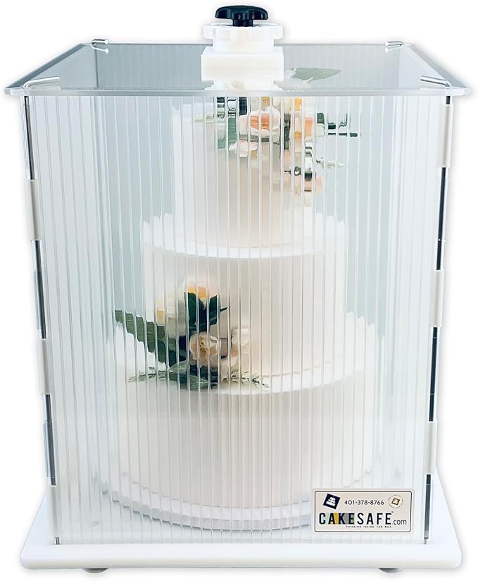 CAKESAFE Reusable Mini Cake Transporter, Clear Plastic Cake Carrier (14" W x 16" H) by CAKESAFE
