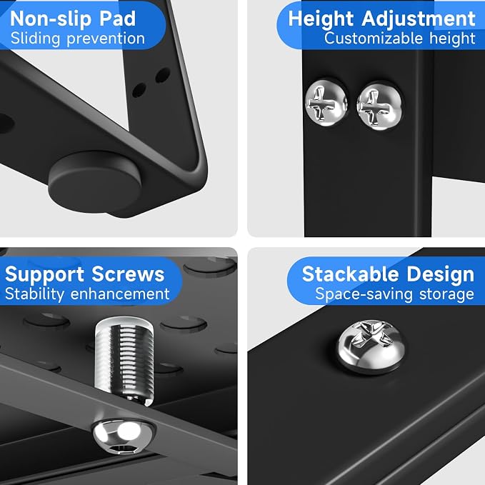 Expandable Kitchen Shelf Organizers, Kitchen Cabinet Organizer Stand Rack Organization for Countertop Office Desktop Spice Rack, Black 2 Pack - Image 7