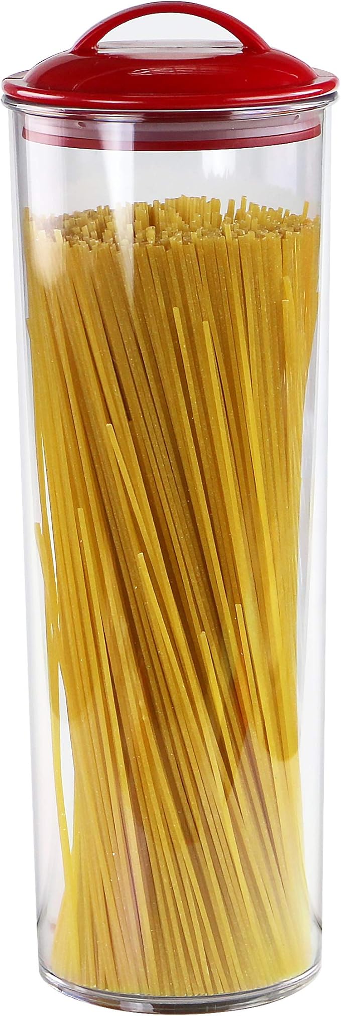 Calypso Basics by Reston Lloyd Acrylic Storage Canisters, Spaghetti, Red - Image 2