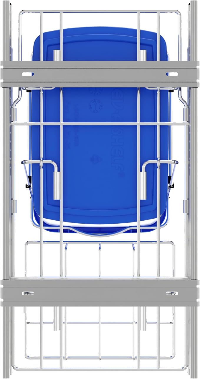 Rev-A-Shelf Pullout Trash Can for Under Kitchen Cabinets 35 Qt Garbage Waste Recyling Bin with Full Extension Slides, Blue, RV-12KD-22C-S - Image 8